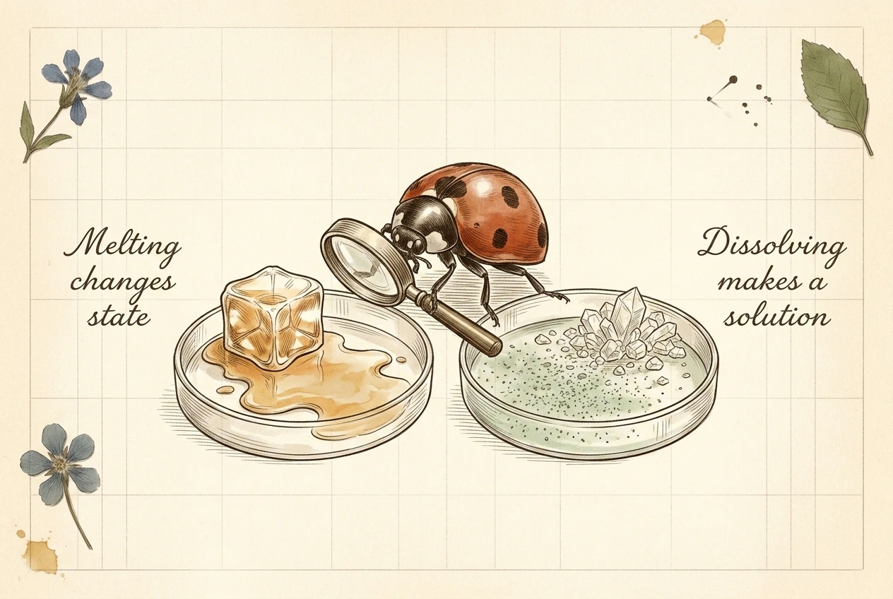 Melting vs Dissolving in PSLE Science